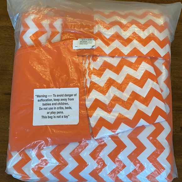 Baby Doll Bedding Chevron Toddler Bedding, Orange - Picture 2 of 4